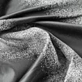 Zasłona szyta na przelotkach SORENTO grafitowo srebrna z tkaniny w szerokie połyskliwe pasy