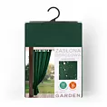 Zasłona ciemnozielona z wodoodpornej tkaniny idealna do ogrodu i na taras 155x220 cm szelki/rzep GARDEN Eurofirany