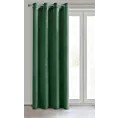Komplet 2 szt. zasłon ciemnozielonych z welwetowej tkaniny 140x250 cm przelotki - DARLA Eurofirany