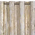 Zasłona kremowo, szampańska z przecieranym nadrukiem, welwetowa 135x250 cm przelotka SOFI Eurofirany
