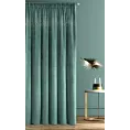 Zasłona ciemnoturkusowa welwetowa z kryształami 140x270 cm taśma AURORA Eurofirany