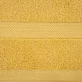 Ręcznik kąpielowy 70x140 cm bawełniany kolor musztardowy z bordiurą w paseczki 500 g/m2 BARI Eurofirany