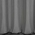 Zasłona szyta na taśmie 5 cm popielata z tkaniny w drobny dwukolorowy przeplatany wzór