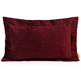 Poszewka na poduszkę  40x60 cmz szenilowej tkaniny bordowa o widocznym ozdobnym splocie Eva Minge Elegan Eurofirany