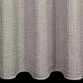 Zasłona szyta na taśmie 5 cm jasnobrązowa z tkaniny z efektem melanżu wykończona obciążnikiem