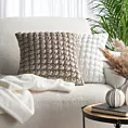 Poszewka na poduszkę 45x45 cm welwetowa zdobiona wzorem 3D beżowa VELVET 193 EUROFIRANY PREMIUM