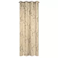Zasłona kremowo, grafitowa z marmurkowym wzorem, welwetowa 140x250 cm przelotka WERA Eurofirany
