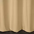 Zasłona szyta na przelotkach złoto jasnobeżowa z miękkiej półmatowej tkaniny welwetowej