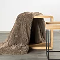 Koc o strukturze miękkiego futra 150x200 cm ciemnobeżowy TIFANY 1 DESIGN 91 Eurofirany