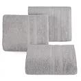 Ręcznik do rąk 30x50 cm bawełniany kolor srebrny z ozdobną bordiurą 500 g/m2 MILO Eurofirany