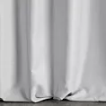 Zasłona szyta na taśmie fala JULIETT srebrna z eleganckiej połyskującej tkaniny przetykanej lureksową nicią