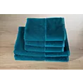 Ręcznik do rąk 30x50 cm bawełniany kolor ciemnoturkusowy z bordiurą z weluru 500 g/m2 LUCY Eurofirany