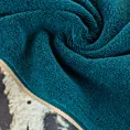 Ręcznik kąpielowy 50X90 cm bawełniany kolor ciemnoturkusowy z designerską bordiurą 500 g/m2 EVA 15 Eva Minge Eurofirany