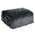 Koc o strukturze miękkiego futra 170x210 cm stalowy TIFANY 1 DESIGN 91 Eurofirany