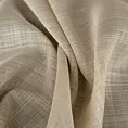 Firana szyta na przelotkach kremowa z gładkiej matowej etaminy o naturalnym splocie, wykończona obciążnikiem
