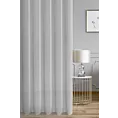 Firana szyta na taśmie 8 cm jasnoszara z cienkiej matowej etaminy, wykończona obciążnikiem