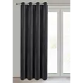Zasłona czarna welwetowa 100% zaciemniająca 140x250 cm przelotka NITA Eurofirany
