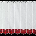 Tkanina firanowa zazdrostka z motywem świątecznej kraty Eurofirany