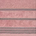 Ręcznik kąpielowy 70x140 cm bawełniany kolor pudrowy róż z delikatną ozdobną bordiurą 500 g/m2 AMANDA Eurofirany