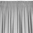 Zasłona srebrna zdobiona falbanami z welwetu 140x250 cm taśma DANI Eurofirany