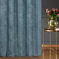 Zasłona szyta na taśmie fala jasnoniebieska z tkaniny szenilowej z efektem melanżu