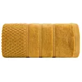 Ręcznik kąpielowy 50x90 cm bawełniany kolor miodowy z ozdobną bordiurą w paseczki 500 g/m2 ADORE Eurofirany
