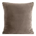 Poszewka na poduszkę 45x45 cm beżowa z miękkiej futrzanej tkaniny NINA Eurofirany