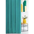 Zasłona szyta na taśmie fala ADESSA ciemnoturkusowa z miękkiej tkaniny o welurowej strukturze