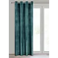 Zasłona ciemnoturkusowa z matowego welwetu 140x250 cm przelotka MELANIE Eurofirany