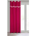 Zasłona amarantowa z aplikacją w księżyce 140x250 cm przelotka MOON Eurofirany