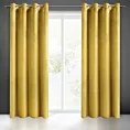Zasłona musztardowa z miękkiego welwetu 140x250 cm przelotka SUZANA Eurofirany