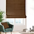 Roleta rzymska DORA - HIT ciemnobrązowa z miękkiej tkaniny o welurowej strukturze