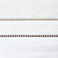Ręcznik kąpielowy 70x140 cm bawełniany kolor biały z kontrastującymi paseczkami 500 g/m2 SUZI Eurofirany