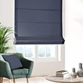 Roleta rzymska ciemnogranatowa z gładkiej tkaniny typu dimout