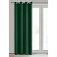 Zasłona ciemnozielona zaciemniająca gładka półmatowa 135x250 cm przelotka LOGAN Eurofirany