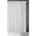 Firana biała o strukturze drobnego deszczyku wzór pionowy 350x250 cm taśma REBECCA Eurofirany