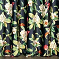 Tkanina zasłonowa miękki w dotyku welwet,  z kwiatowym nadrukiem Eurofirany