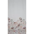 Tkanina firanowa matowy batyst, z malarskim kwiatowym nadrukiem, półtransparentny,Eurofirany
