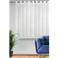 Firana biała o strukturze drobnego deszczyku wzór pionowy 400x150 cm przelotka REBECCA Eurofirany