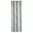 Zasłona jasnoszaro, grafitowa z marmurkowym wzorem, welwetowa 140x250 cm przelotka WERA Eurofirany