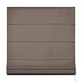 Roleta rzymska jasnobrązowa z tkaniny typu Blackout zaciemniającej w 100%