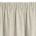 Zasłona ciemnobeżowo, srebrna z dodatkiem lnu i błyszczącym akcentami 140x270 cm taśma ROSI Eurofirany