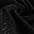 Ręcznik kąpielowy 50x90 cm bawełniany kolor czarny z ozdobną błyszczącą bordiurą 500 g/m2 MARGO Eurofirany
