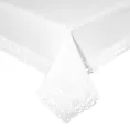 Obrus na stół 140x260 cm biały zdobiony koronką - NATALY - Eurofirany
