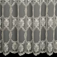 Tkanina firanowa delikatna mikrosiateczka z ornamentowym haftem,Eurofirany