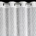 Zasłona biała zdobiona moherową błyszczącą nicią 140x250 cm przelotka LAUREL Eurofirany