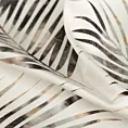 Zasłona kremowo, szampańska w złote liście palmy z welwetu 140x250 cm przelotka GLORIA 2 Eurofirany