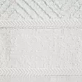 Ręcznik kąpielowy 50x90 cm bawełniany kolor biały ze wzorem zygzaka 500 g/m2 KALIA Reina Line Eurofirany