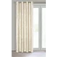 Zasłona kremowa ze złotą przecierką, welwetowa 140x250 cm przelotka MALIA Eurofirany