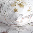 Pościel 220x200 cm z bawełny i mikrowłókna kolor biały, musztardowy z nadrukiem kwiatów LEA9 Design 91 Eurofirany